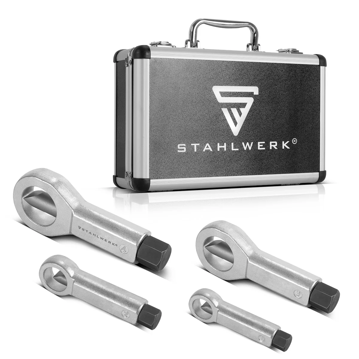 STAHLWERK Mutternsprenger Set 9-36 mm 4-teiliger Mutternsprenger Satz | Mutternlöser | Mutternöffner | Mutternspalter | Werkzeug zum Lösen festsitzender Muttern - Image 3