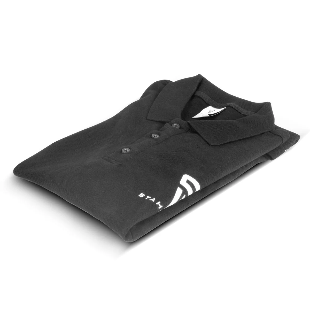 STAHLWERK Polo-Shirt Größe XL Schwarz Kurzarm Polo-Hemd mit Logo-Print aus 100% Baumwolle - Image 4