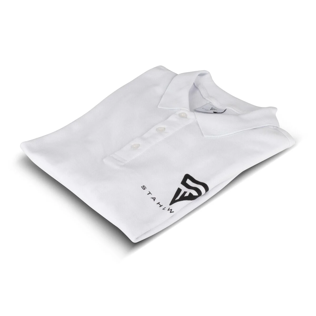 STAHLWERK Polo-Shirt Größe XL Weiß Kurzarm Polo-Hemd mit Logo-Print aus 100% Baumwolle - Image 5
