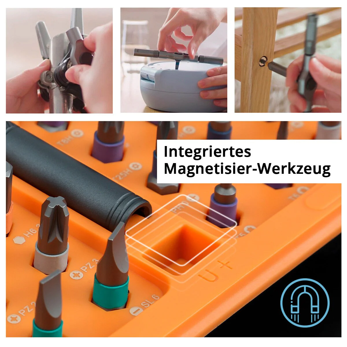 STAHLWERK Ratschen-Schraubendreher-Bit-Set RBS-42 ST 42-teilig Ratsche | Ratschenschlüssel | Steckschlüssel | Ratschen-Schraubenzieher mit T-Griff und umfangreichem Bit-Satz - Image 4