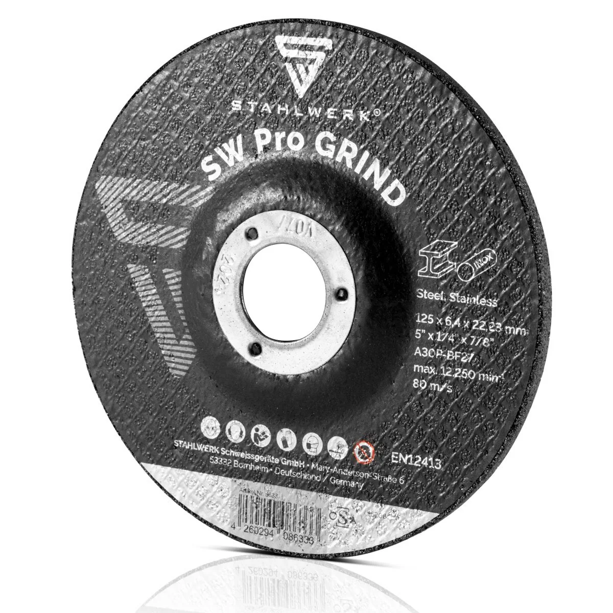 STAHLWERK Schruppscheibe/Schleifscheibe SW Pro Grind Ø 125 mm 10er Set - Image 3