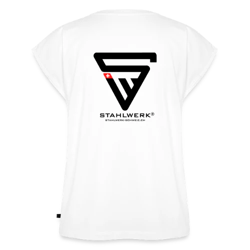 STAHLWERK-SCHWEIZ Frauen Premium Bio Top mit Logo-Print - 99% Baumwolle / 1% Elastan, weiss, diverse Grössen - Image 2