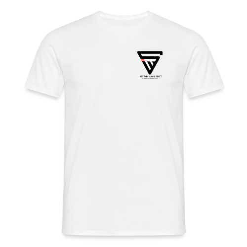 STAHLWERK-SCHWEIZ T-Shirt Kurzarm-Hemd mit Logo-Print - 100% Baumwolle, weiss, diverse Grössen
