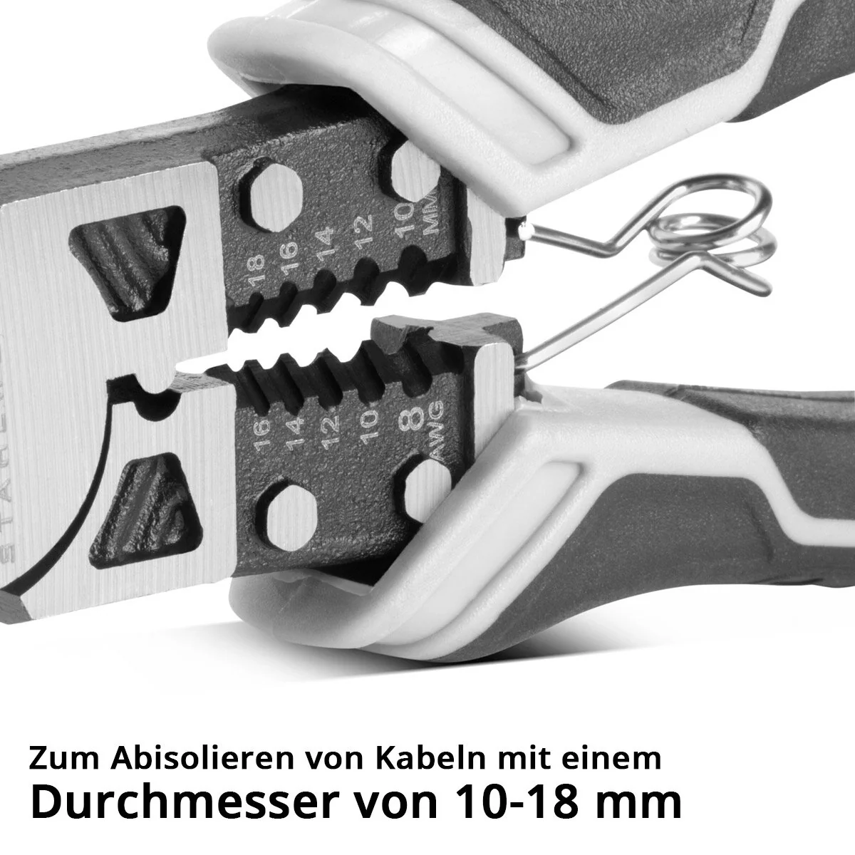 STAHLWERK Seitenschneider | Kombizange | Multifunktionszange | Abisolierzange | Crimpzange aus hochwertigem Chrom-Vanadium - Image 5