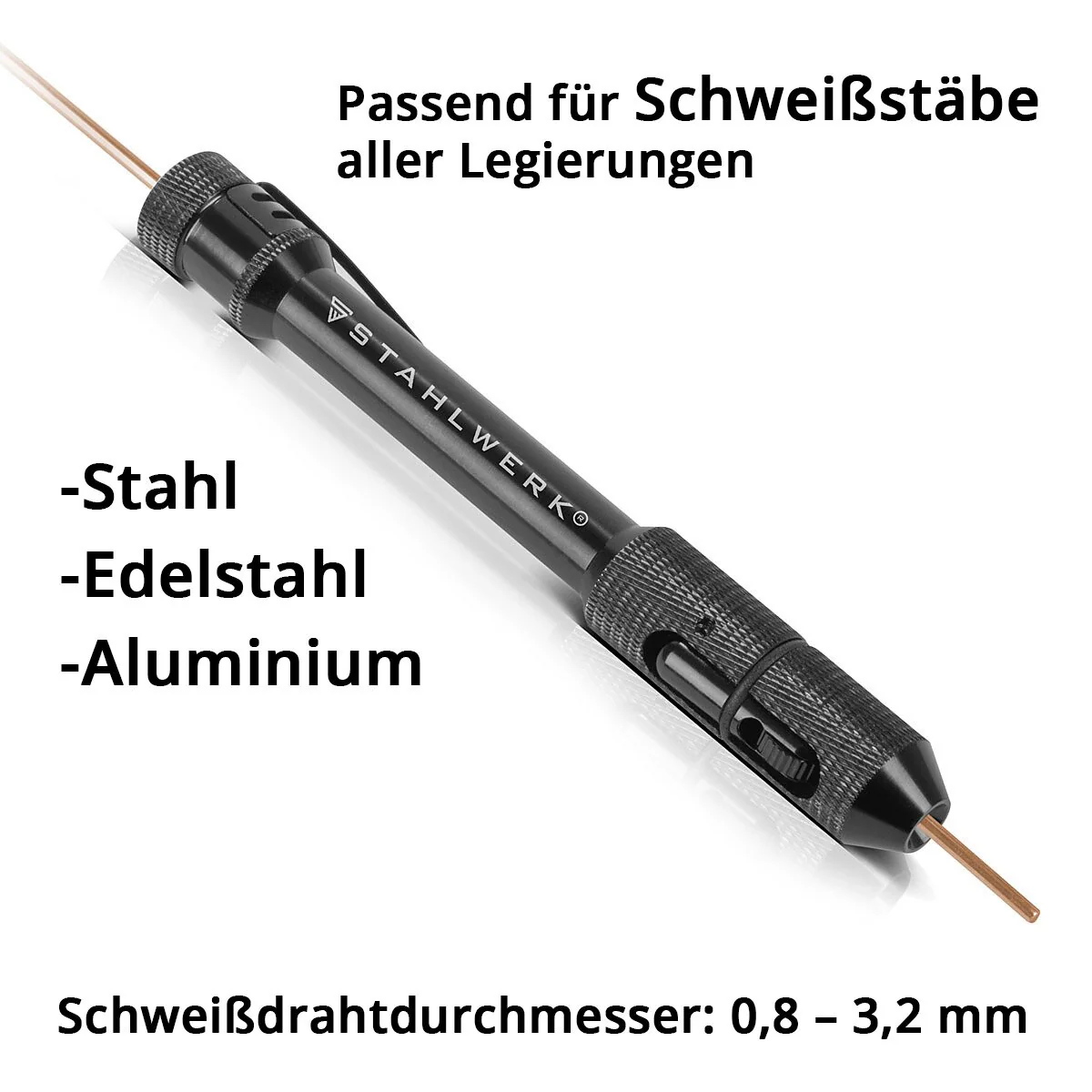 STAHLWERK TIG Pen | Drahtvorschubstift | WIG Schweißdrahthalter | Schweißstabhalter | Schweißvorschubstift | WIG Stift für Schweißstäbe von 0,8-3,2 mm - Image 2