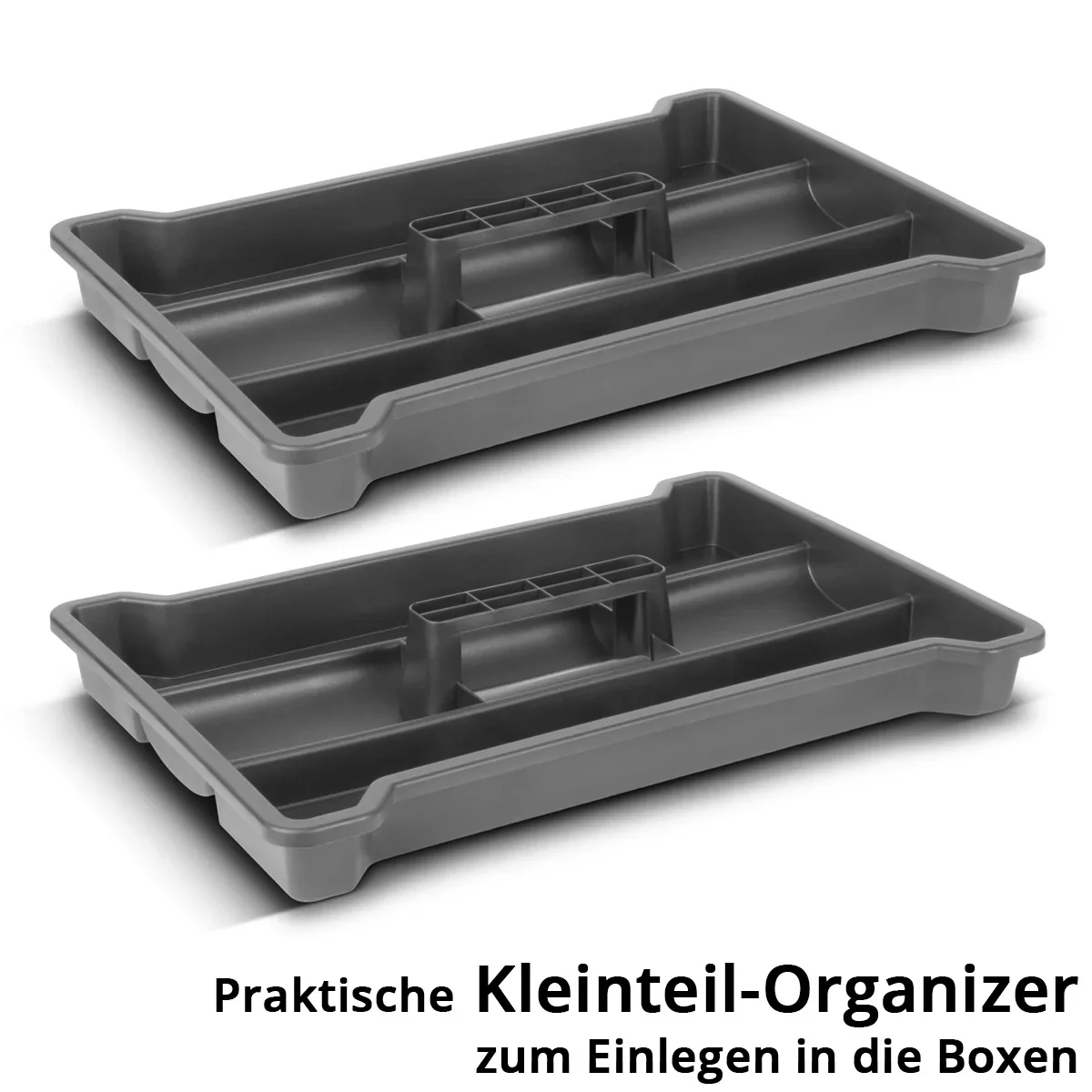 STAHLWERK Toolbox Set | Mobiler Werkzeug-Trolley und Organizer mit Teleskopgriff | Flexibles Modul-System mit Sortimentsboxen | 3 stapelbare Werkzeugkisten | Werkzeugboxen mit Kleinteil-Organizer - Image 6