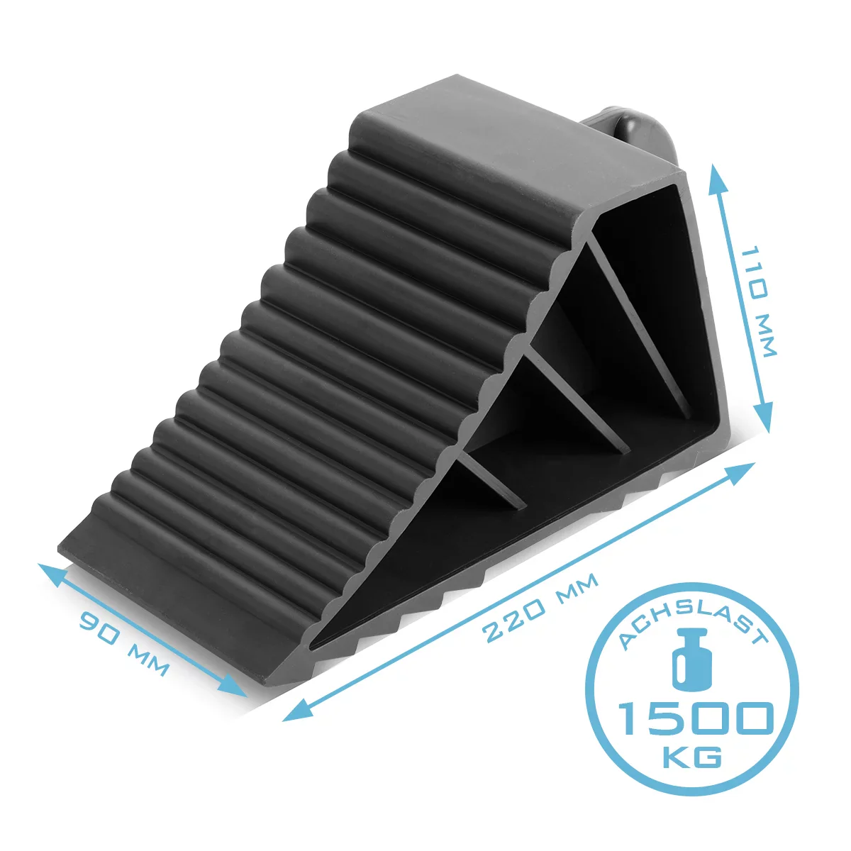 STAHLWERK Unterlegkeile GT-02 ST 4er Set bis 1,5 t Achslast Bremskeil | Hemmschuh | Radkeil | Radvorleger für Pkw Anhänger, Wohnmobil, Wohnwagen oder Caravan - Image 6