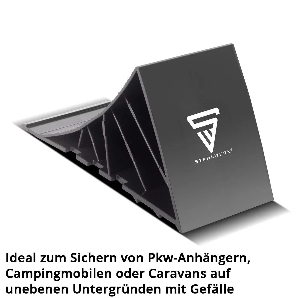 STAHLWERK Unterlegkeile mit Halterung GT-01 ST 4er Set bis 1,5 t Achslast Bremskeil | Hemmschuh | Radkeil | Radvorleger für Pkw Anhänger, Wohnmobil, Wohnwagen oder Caravan - Image 2