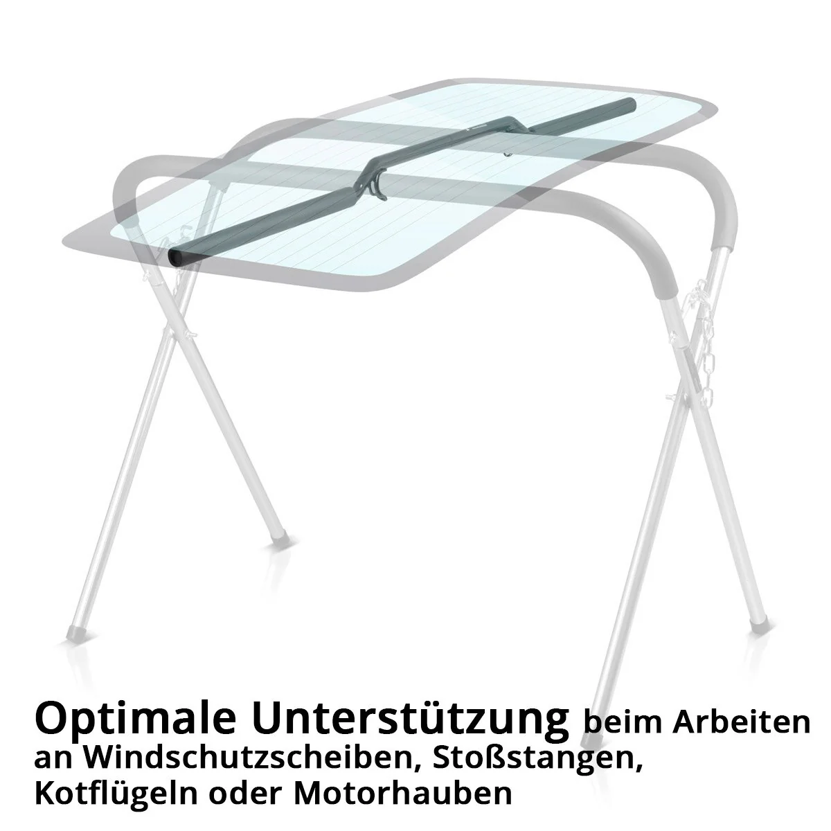 STAHLWERK Verstellbare Verlängerung VTA-200 ST mit 90 kg Tragkraft für Kfz Lackierständer | Scheibenbock | Lackierbock | Montageständer | Arbeitsbock | X-Bock | Windschutzscheibenständer - Image 4
