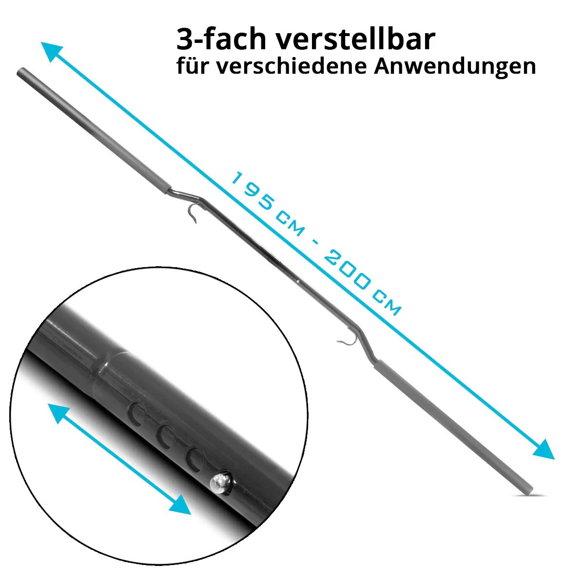 STAHLWERK Verstellbare Verlängerung VTA-200 ST mit 90 kg Tragkraft für Kfz Lackierständer | Scheibenbock | Lackierbock | Montageständer | Arbeitsbock | X-Bock | Windschutzscheibenständer - Image 6