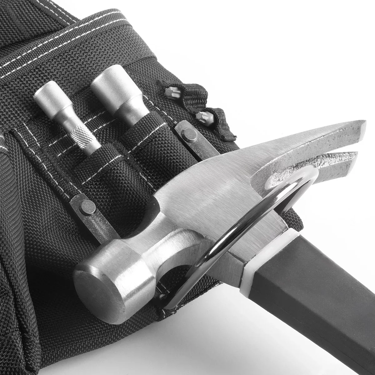 STAHLWERK Werkzeuggürtel aus robustem Polyestergewebe | multifunktionale Werkzeug Gürteltasche mit großzügigem Stauraum, Hammerhalter, Maßbandhalter | Handwerkergürtel | Werkzeugtasche - Image 6