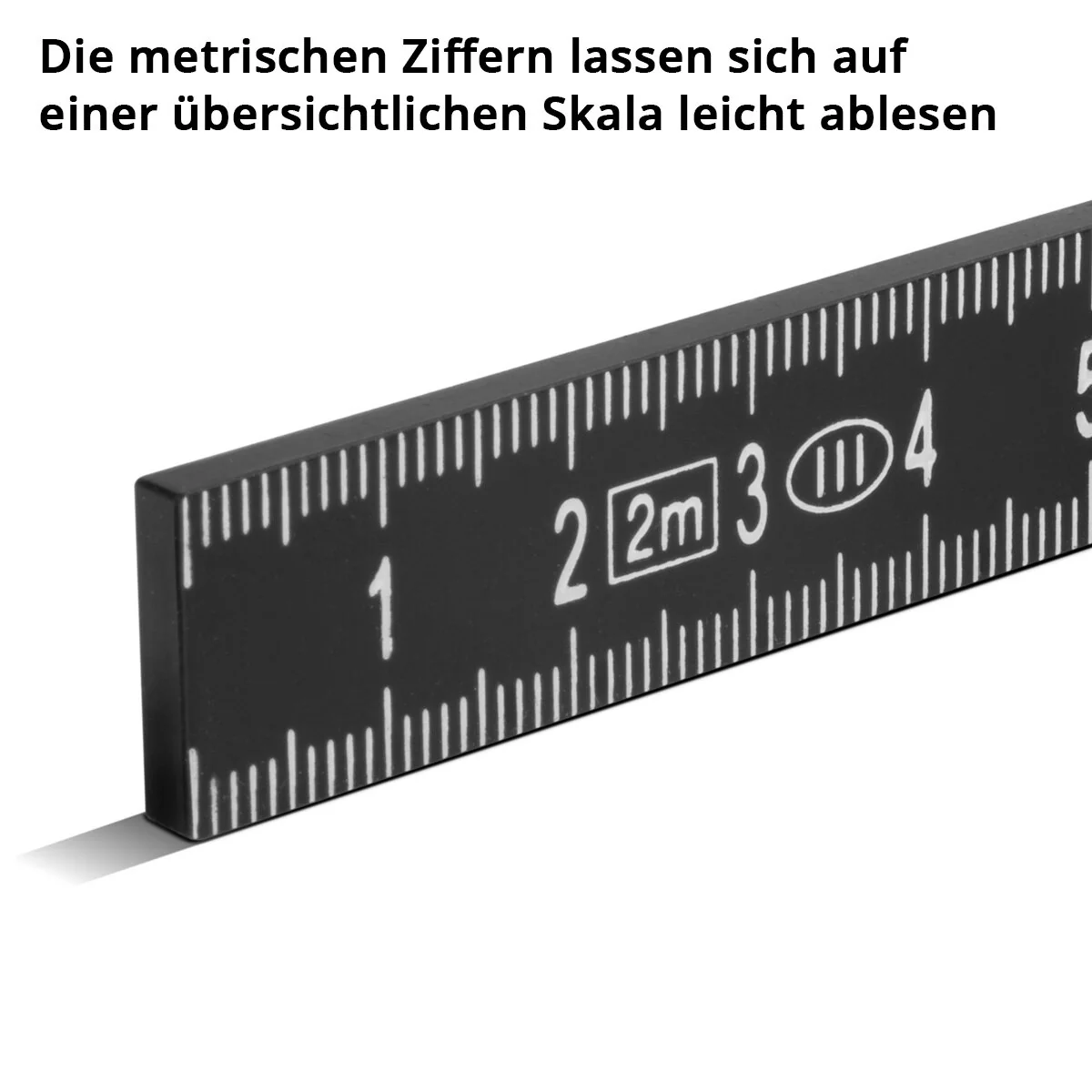 STAHLWERK Zollstock 2 Meter präziser Kunststoff-Gliedermaßstab | Meterstab | Maßstab | Maßband | Metermaß mit gut ablesbaren metrischen Ziffern - Image 5