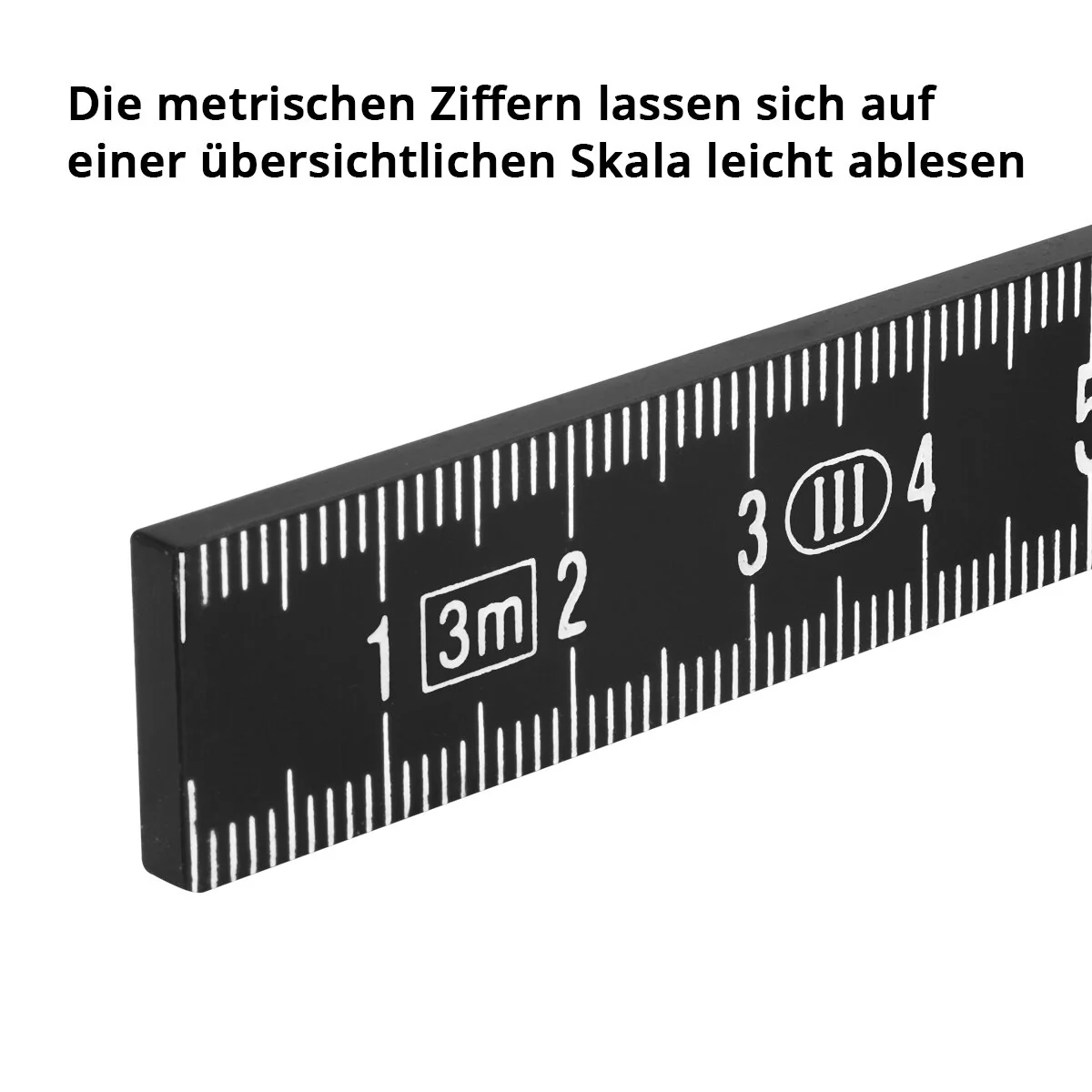 STAHLWERK Zollstock 3 Meter präziser Kunststoff-Gliedermaßstab | Meterstab | Maßstab | Maßband | Metermaß mit gut ablesbaren metrischen Ziffern - Image 5