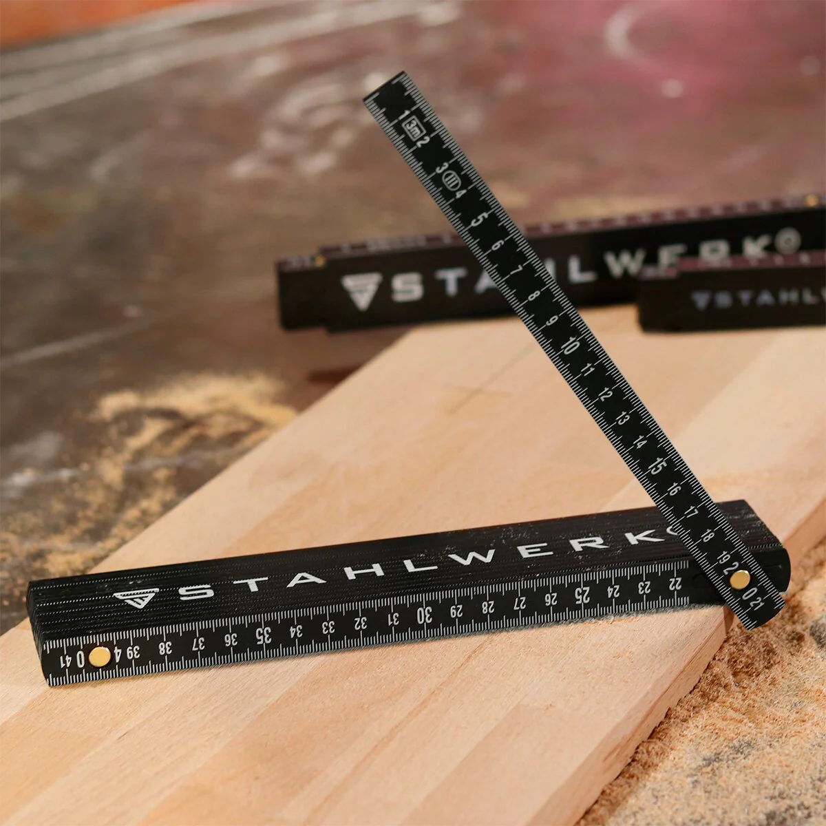 STAHLWERK Zollstock 3 Meter präziser Kunststoff-Gliedermaßstab | Meterstab | Maßstab | Maßband | Metermaß mit gut ablesbaren metrischen Ziffern - Image 8