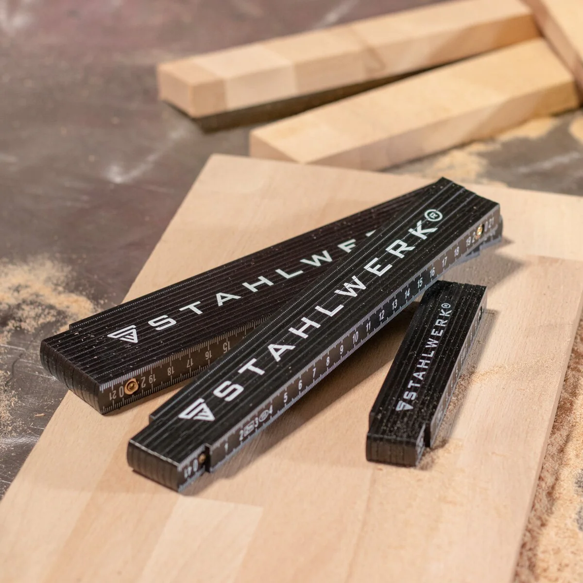 STAHLWERK Zollstock 3 Meter präziser Kunststoff-Gliedermaßstab | Meterstab | Maßstab | Maßband | Metermaß mit gut ablesbaren metrischen Ziffern - Image 9